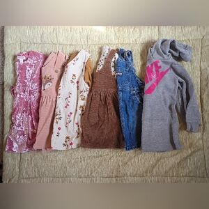 Bundle Of 6 Toddler Girls Dresses Various Brands Size 3T